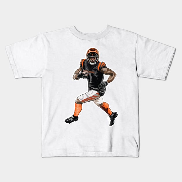 Ja'marr Chase Kids T-Shirt by ArticArtac